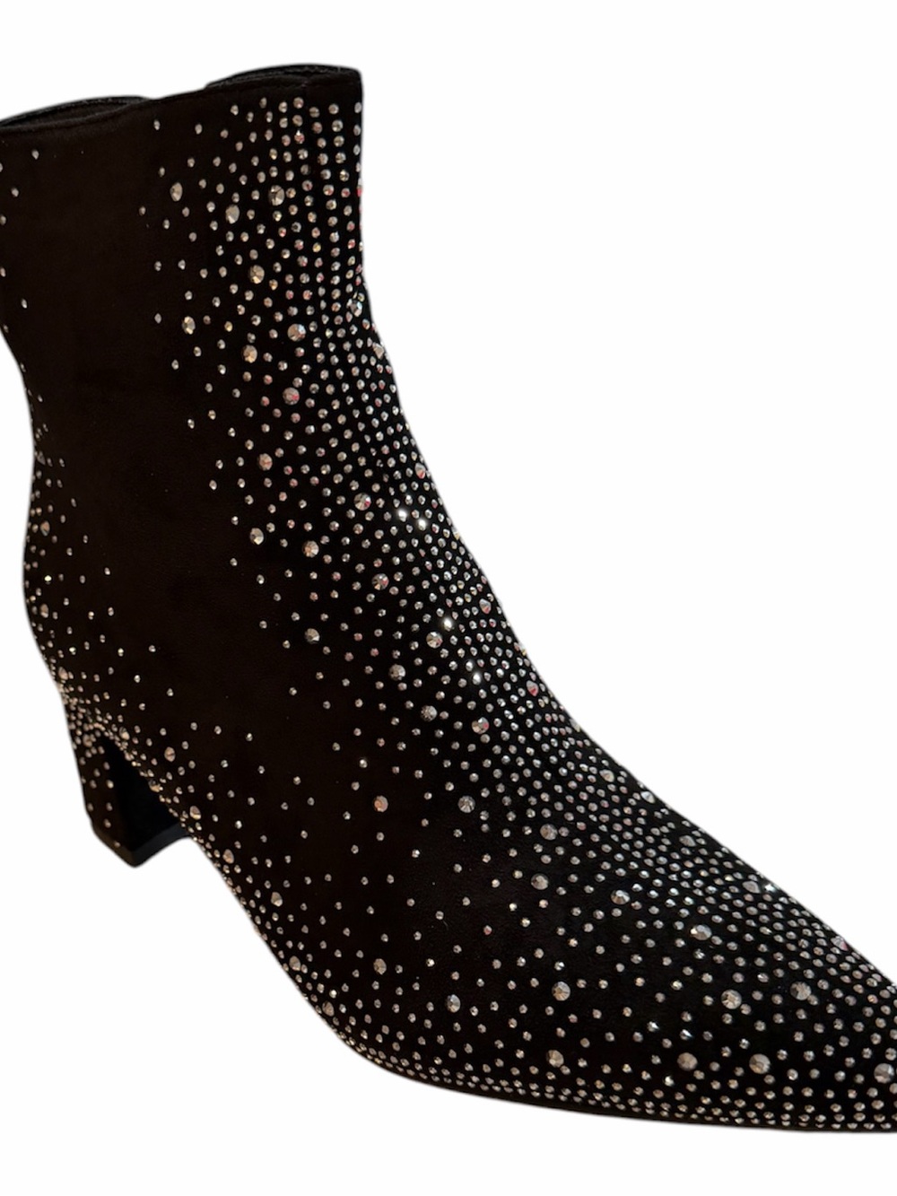 Temu NIB Sparkle Black Sparkle Chelsea Boots Zippered size 9 - Picture 3 of 4